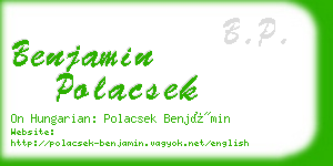 benjamin polacsek business card